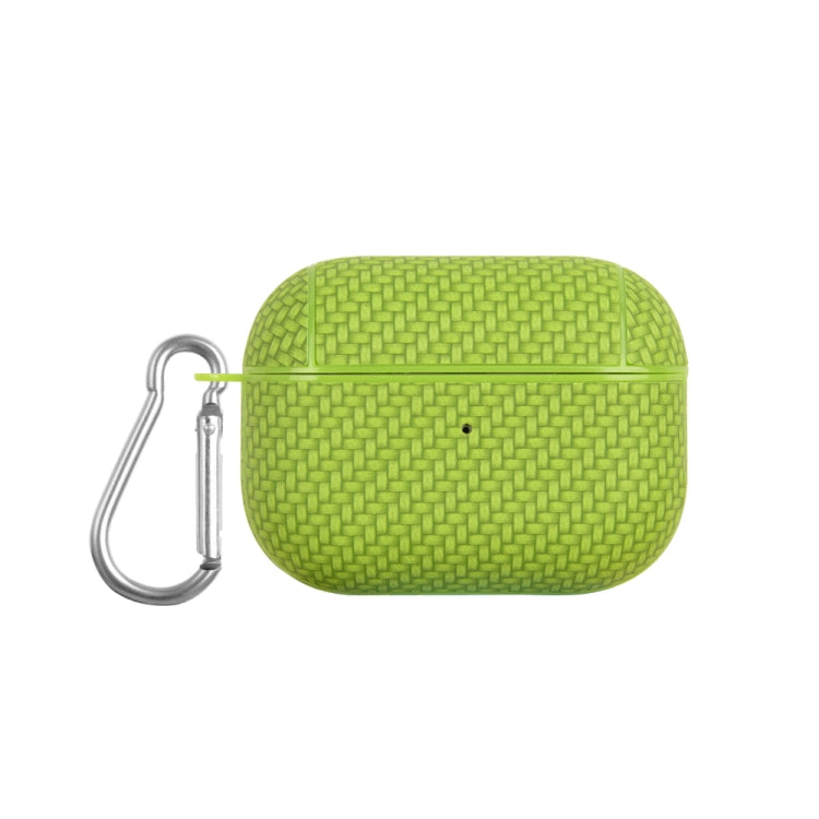 For AirPods Pro Woven Skin Texture PC TWS Earphone Protective Case(Green) - For AirPods Pro by buy2fix | Online Shopping UK | buy2fix