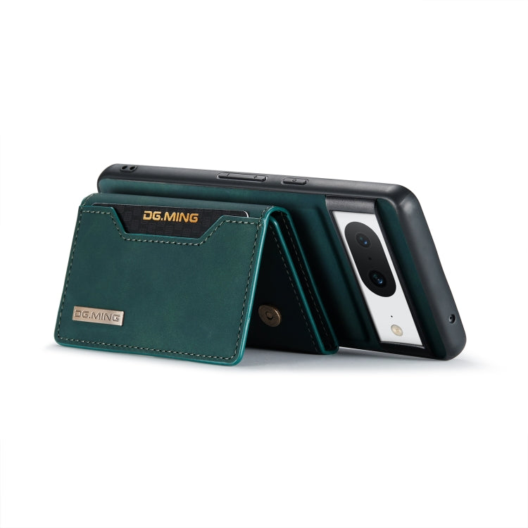 For Google Pixel 8 DG.MING M2 Series 3-Fold Multi Card Bag + Magnetic Phone Case(Green) - Google Cases by DG.MING | Online Shopping UK | buy2fix