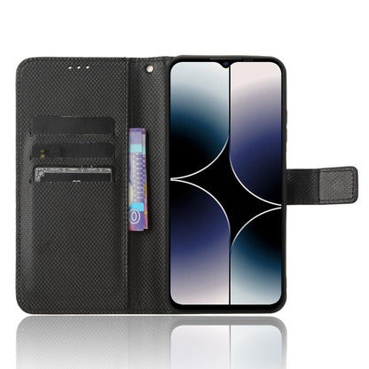 For Ulefone Note 16 Pro Diamond Texture Leather Phone Case(Black) - Ulefone Cases by buy2fix | Online Shopping UK | buy2fix