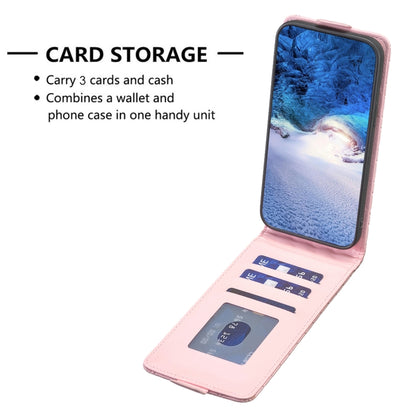 For iPhone 16 Pro Max Diamond Lattice Vertical Flip Leather Phone Case(Pink) - iPhone 16 Pro Max Cases by buy2fix | Online Shopping UK | buy2fix