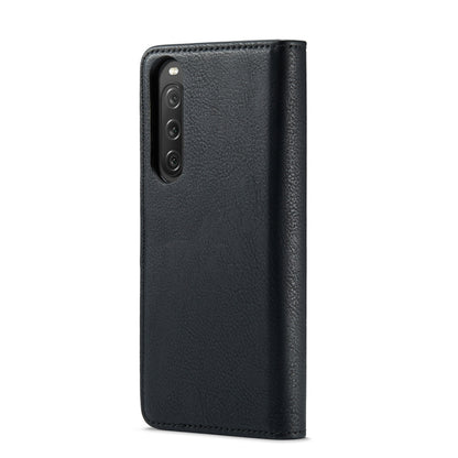 For Sony Xperia 10 V DG.MING Crazy Horse Texture Detachable Magnetic Leather Phone Case(Black) - Sony Cases by DG.MING | Online Shopping UK | buy2fix