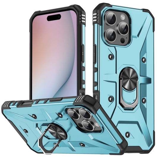 For iPhone 16 Pro Ring Holder Phone Case(Light Blue) - iPhone 16 Pro Cases by buy2fix | Online Shopping UK | buy2fix