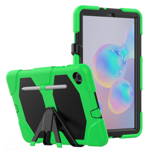 For Samsung Galaxy Tab S6 Lite P610 Shockproof Colorful Silicon + PC Protective Case with Holder & Pen Slot(Green) - Tab S6 Lite P610 / P615 by buy2fix | Online Shopping UK | buy2fix