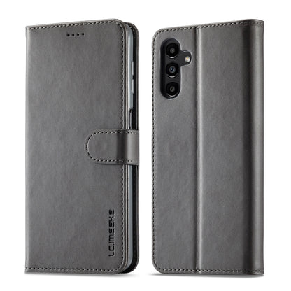 For Samsung Galaxy A35 5G LC.IMEEKE Calf Texture Leather Phone Case(Grey) - Galaxy Phone Cases by LC.IMEEKE | Online Shopping UK | buy2fix