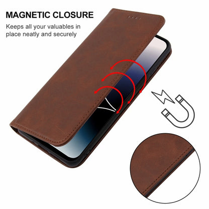 For Ulefone Note 16 Pro Magnetic Closure Leather Phone Case(Brown) - Ulefone Cases by buy2fix | Online Shopping UK | buy2fix