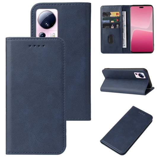 For Xiaomi 13 Lite Magnetic Closure Leather Phone Case(Blue) - 13 Lite Cases by buy2fix | Online Shopping UK | buy2fix