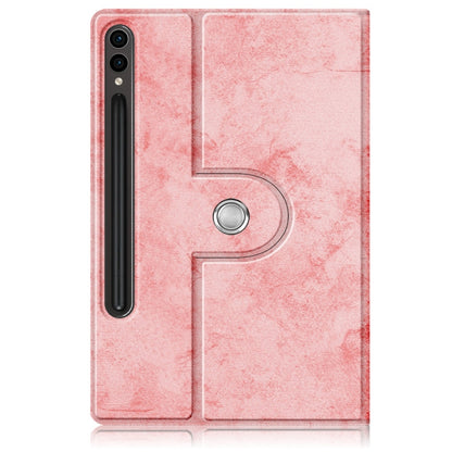 For Samsung Galaxy Tab S9 360 Rotation Stand Smart Leather Tablet Case(Pink) - Galaxy Tab S9 Cases by buy2fix | Online Shopping UK | buy2fix