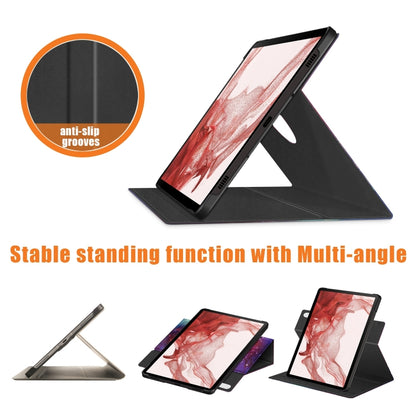 For Samsung Galaxy Tab S9+ 360 Rotation Stand Painted Smart Leather Tablet Case(Milky Way) - Galaxy Tab S9+ Cases by buy2fix | Online Shopping UK | buy2fix