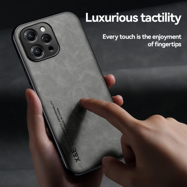 For Xiaomi Redmi K60 Ultra Skin Feel Magnetic Leather Back Phone Case(Dark Grey) - Redmi K60 Ultra Cases by buy2fix | Online Shopping UK | buy2fix