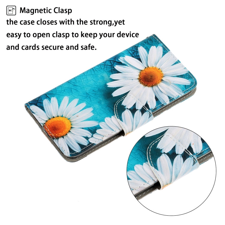 For iPhone 16 Plus 3D Colored Drawing Flip Leather Phone Case(Daisy) - iPhone 16 Plus Cases by buy2fix | Online Shopping UK | buy2fix