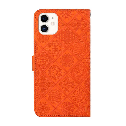 For iPhone 16 Pro Max Ethnic Style Embossed Pattern Leather Phone Case(Orange) - iPhone 16 Pro Max Cases by buy2fix | Online Shopping UK | buy2fix