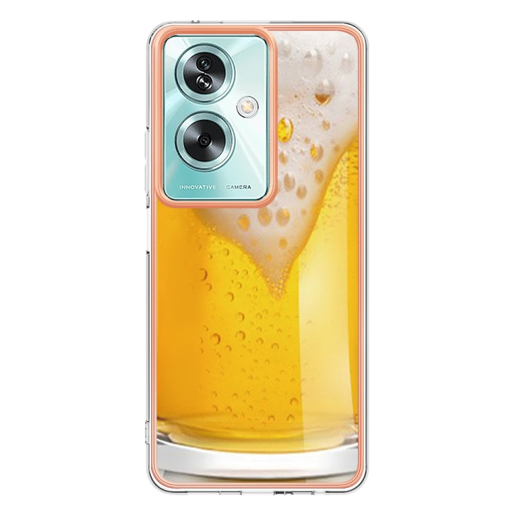 For OPPO A79 5G Global Electroplating Marble Dual-side IMD Phone Case(Draft Beer) - OPPO Cases by buy2fix | Online Shopping UK | buy2fix