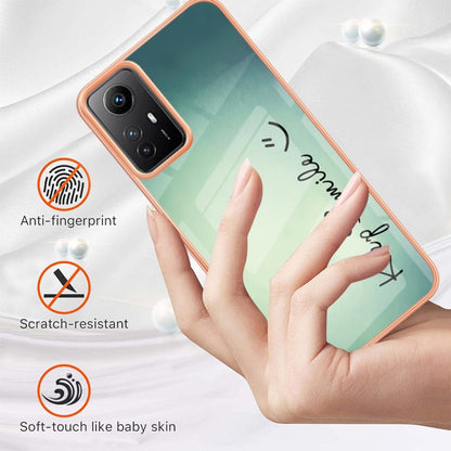 Xiaomi Redmi Note 12S 4G Electroplating Marble Dual-side IMD Phone Case(Smile) - Xiaomi Cases by buy2fix | Online Shopping UK | buy2fix