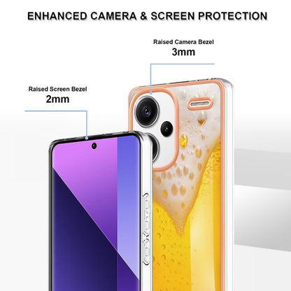 For Xiaomi Redmi Note 13 Pro+ 5G Electroplating Marble Dual-side IMD Phone Case(Draft Beer) - Note 13 Pro+ Cases by buy2fix | Online Shopping UK | buy2fix