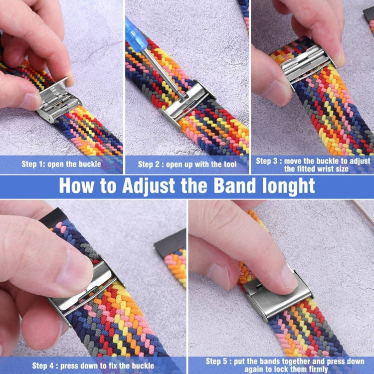 For Samsung Galaxy Watch 6 / 6 Classic Nylon Braided Metal Buckle Watch Band(Deep Blue) - Watch Bands by buy2fix | Online Shopping UK | buy2fix