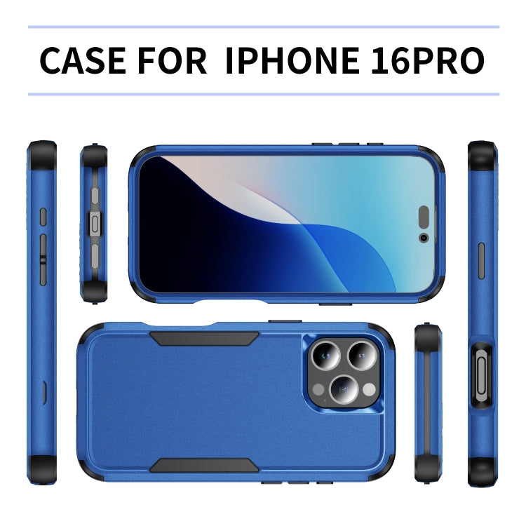 For iPhone 16 Pro Commuter Shockproof TPU + PC Phone Case(Royal Blue+Black) - iPhone 16 Pro Cases by buy2fix | Online Shopping UK | buy2fix