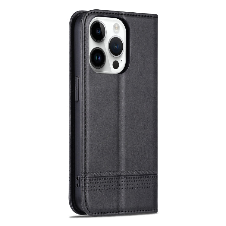 For iPhone 16 Pro Max AZNS Magnetic Calf Texture Flip Leather Phone Case(Black) - iPhone 16 Pro Max Cases by AZNS | Online Shopping UK | buy2fix