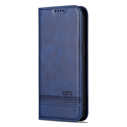 For iPhone 16 Pro AZNS Magnetic Calf Texture Flip Leather Phone Case(Dark Blue) - iPhone 16 Pro Cases by AZNS | Online Shopping UK | buy2fix