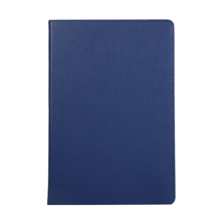 For Samsung Galaxy Tab S9 360 Degrees Rotation Holder Litchi Texture Leather Tablet Case(Blue) - Galaxy Tab S9 Cases by buy2fix | Online Shopping UK | buy2fix