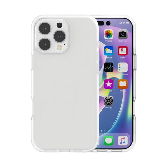 For iPhone 16 Pro Max Rubber Oil Surface Solid Color Phone Case(White) - iPhone 16 Pro Max Cases by buy2fix | Online Shopping UK | buy2fix