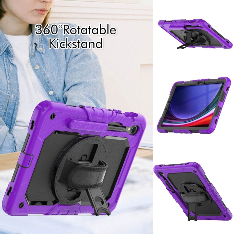 For Samsung Galaxy Tab S9 / S9 FE Silicone + PC Tablet Case(Purple+Black) - Galaxy Tab S9 Cases by buy2fix | Online Shopping UK | buy2fix