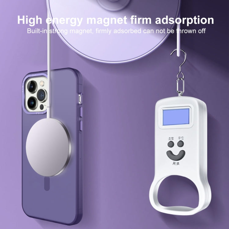 For iPhone XR Skin Feel CD Texture MagSafe Lens Holder Phone Case(Dark Purple) - More iPhone Cases by buy2fix | Online Shopping UK | buy2fix