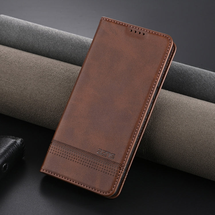 For OPPO Find X7 AZNS Magnetic Calf Texture Flip Leather Phone Case(Dark Brown) - OPPO Cases by AZNS | Online Shopping UK | buy2fix