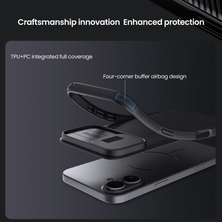 For iPhone 16 NILLKIN CamShield Pro PC Phone Case(Black) - iPhone 16 Cases by NILLKIN | Online Shopping UK | buy2fix