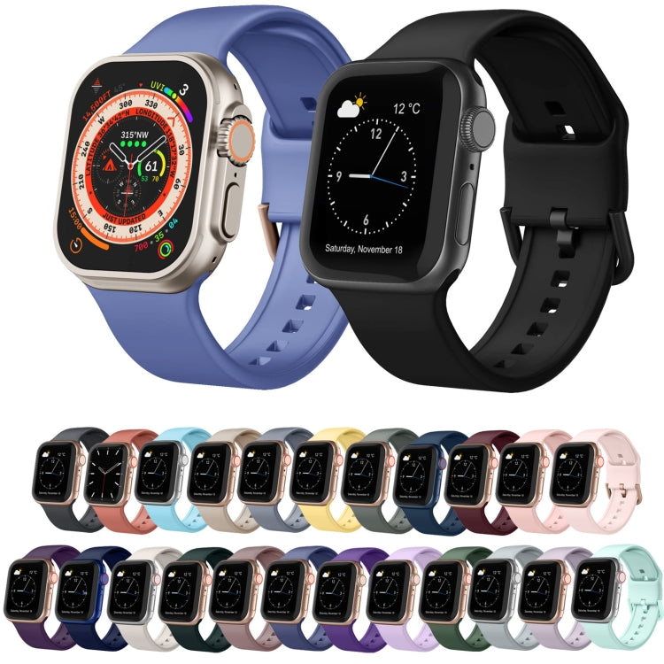 For Apple Watch Ultra 49mm Pin Buckle Silicone Watch Band(Midnight Blue) - Watch Bands by buy2fix | Online Shopping UK | buy2fix