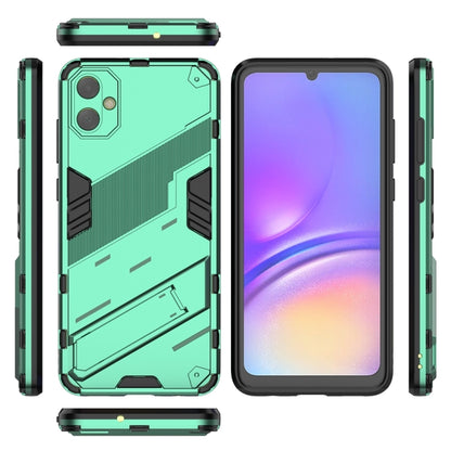 For Samsung Galaxy A05 4G Punk Armor 2 in 1 PC + TPU Shockproof Phone Case with Invisible Holder(Green) - Galaxy Phone Cases by buy2fix | Online Shopping UK | buy2fix