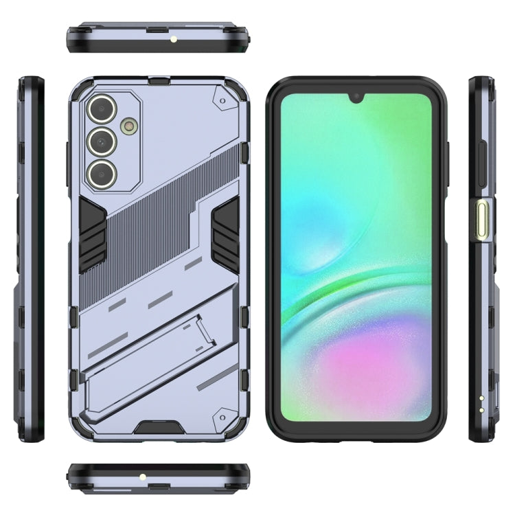 For Samsung Galaxy A15 Punk Armor 2 in 1 PC + TPU Shockproof Phone Case with Invisible Holder(Grey) - Galaxy Phone Cases by buy2fix | Online Shopping UK | buy2fix