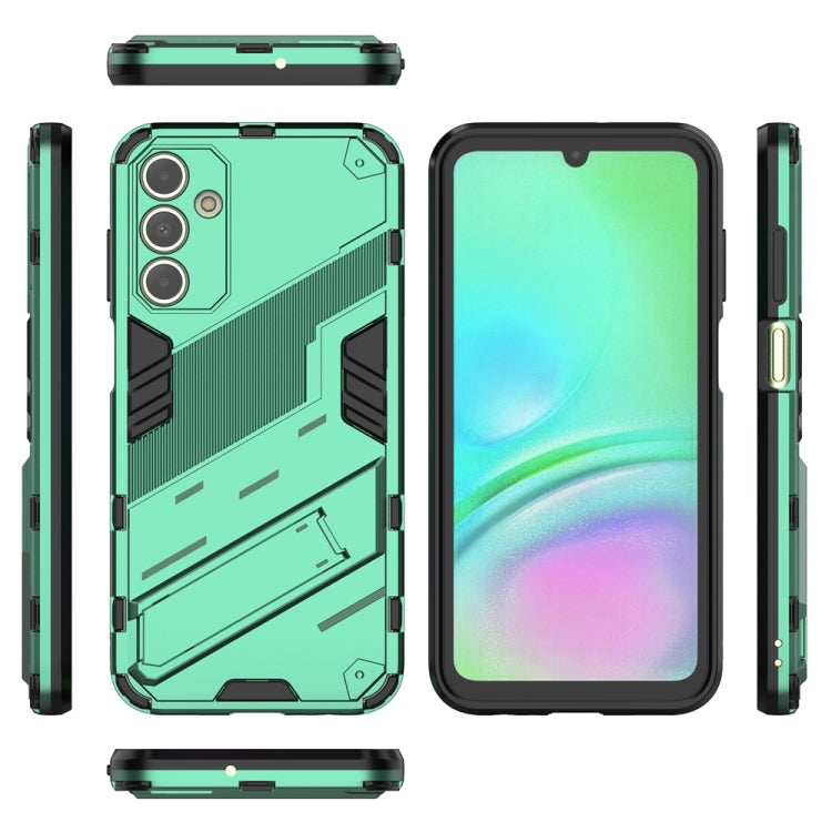 For Samsung Galaxy A15 Punk Armor 2 in 1 PC + TPU Shockproof Phone Case with Invisible Holder(Green) - Galaxy Phone Cases by buy2fix | Online Shopping UK | buy2fix