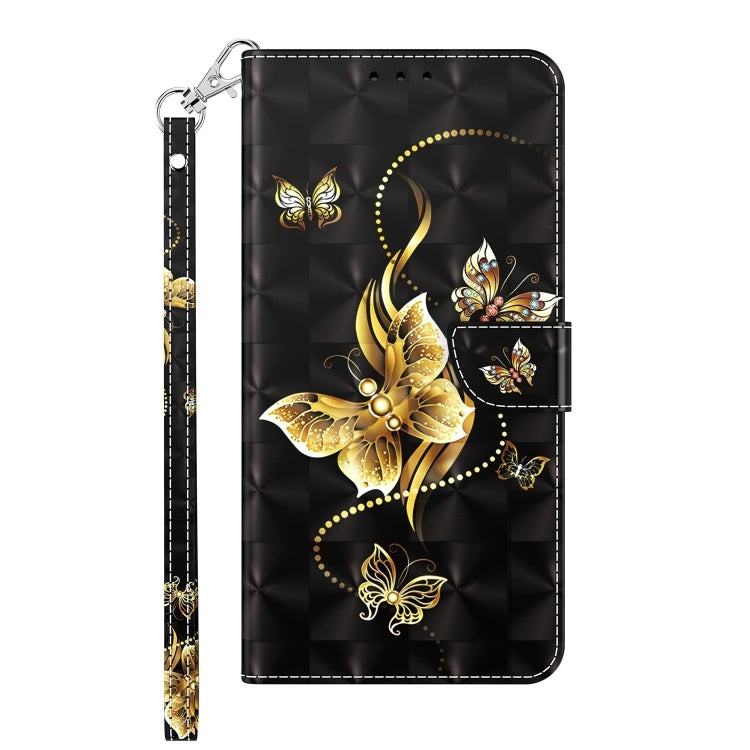 For Samsung Galaxy A05s 3D Painted Leather Phone Case(Golden Swallow Butterfly) - Galaxy Phone Cases by buy2fix | Online Shopping UK | buy2fix