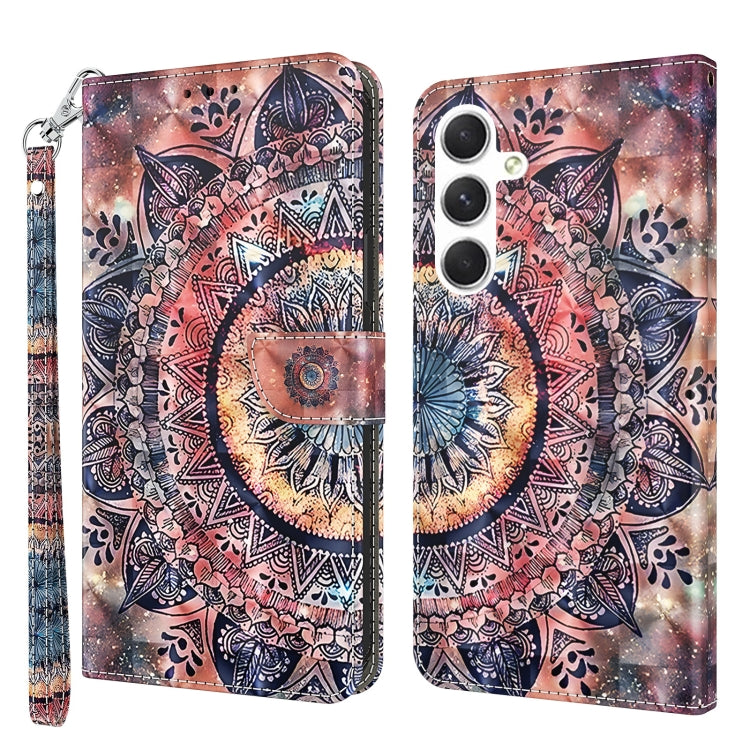 For Samsung Galaxy S24 5G 3D Painted Leather Phone Case(Colorful Mandala) - Galaxy S24 5G Cases by buy2fix | Online Shopping UK | buy2fix