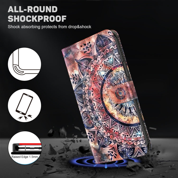 For Samsung Galaxy A35 5G 3D Painted Leather Phone Case(Colorful Mandala) - Galaxy Phone Cases by buy2fix | Online Shopping UK | buy2fix