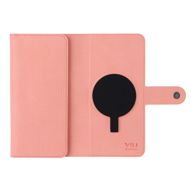 For iPhone 15 Pro ViLi GHB Series MagSafe Magnetic Zipper Leather Phone Case(Pink) - iPhone 15 Pro Cases by ViLi | Online Shopping UK | buy2fix