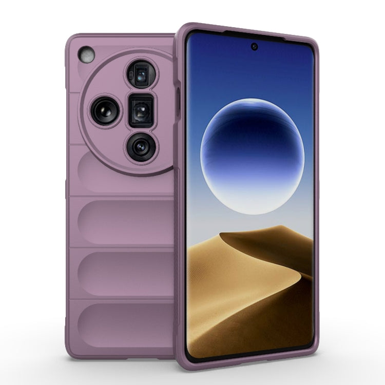 For OPPO Find X7 Ultra 5G Magic Shield TPU + Flannel Phone Case(Purple) - Find X7 Ultra Cases by buy2fix | Online Shopping UK | buy2fix