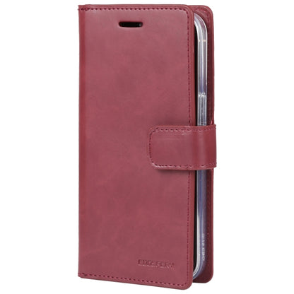 For iPhone 15 Pro Max GOOSPERY MANSOOR DIARY 9 Card Slots Leather Phone Case(Wine Red) - iPhone 15 Pro Max Cases by GOOSPERY | Online Shopping UK | buy2fix