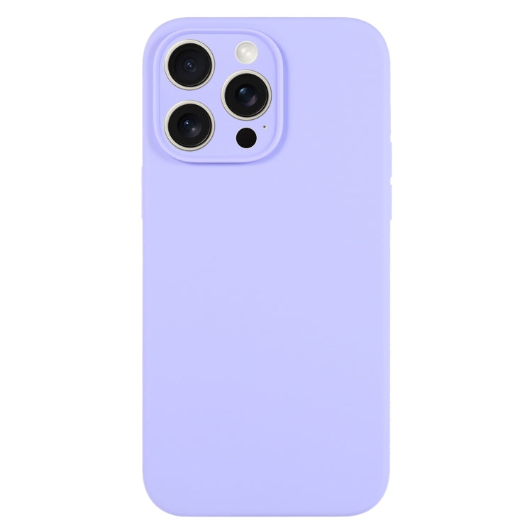 For iPhone 16 Pro Pure Color Liquid Silicone Fine Pore Phone Case(Light Purple) - iPhone 16 Pro Cases by buy2fix | Online Shopping UK | buy2fix