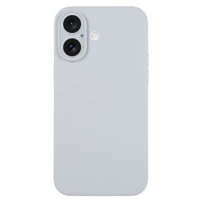 For iPhone 16 Plus Pure Color Liquid Silicone Fine Pore Phone Case(Grey Blue) - iPhone 16 Plus Cases by buy2fix | Online Shopping UK | buy2fix