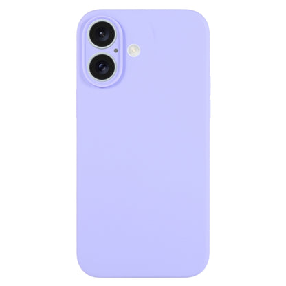 For iPhone 16 Pure Color Liquid Silicone Fine Pore Phone Case(Light Purple) - iPhone 16 Cases by buy2fix | Online Shopping UK | buy2fix