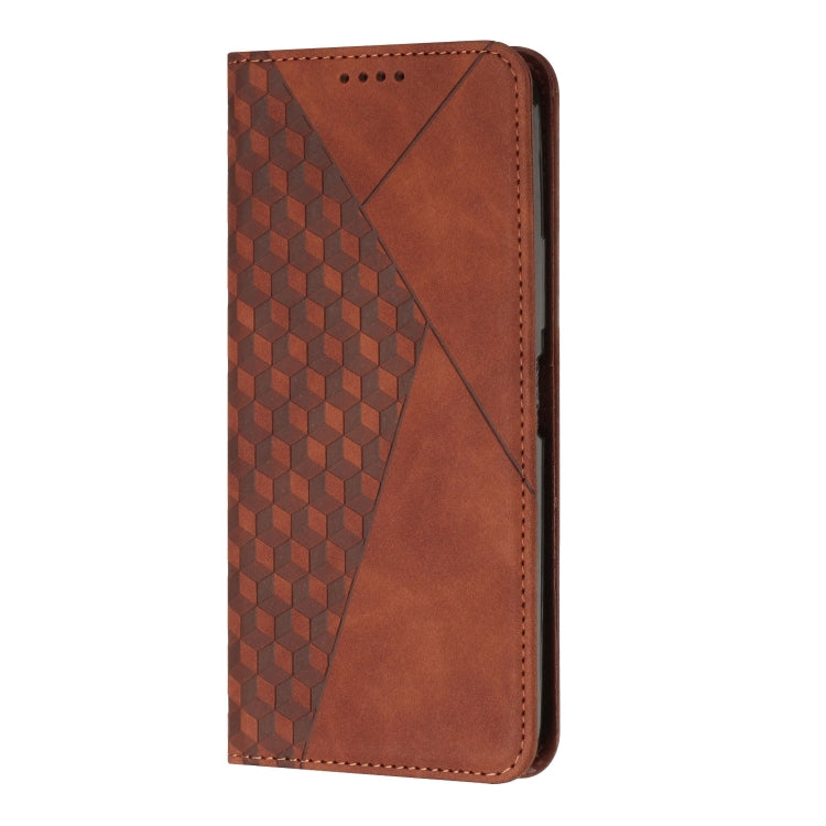 For Motorola Moto G Play 5G 2024 / G 5G 2024 Diamond Splicing Skin Feel Magnetic Leather Phone Case(Brown) - Motorola Cases by buy2fix | Online Shopping UK | buy2fix