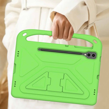 For Samsung Galaxy Tab S9+ Handle EVA Shockproof Tablet Case with Holder(Green) - Galaxy Tab S9+ Cases by buy2fix | Online Shopping UK | buy2fix