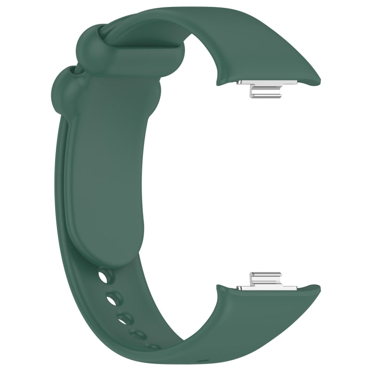 For Xiaomi Mi Band 8 Pro Solid Color Black Buckle Silicone Watch Band(Dark Green) - Watch Bands by buy2fix | Online Shopping UK | buy2fix