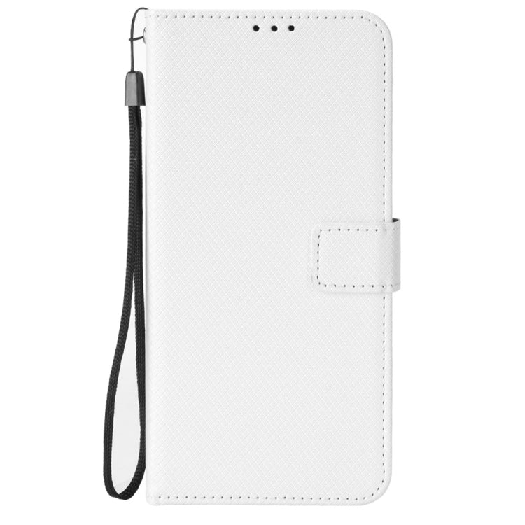 For Doogee X98 Diamond Texture Leather Phone Case(White) - Doogee Cases by buy2fix | Online Shopping UK | buy2fix