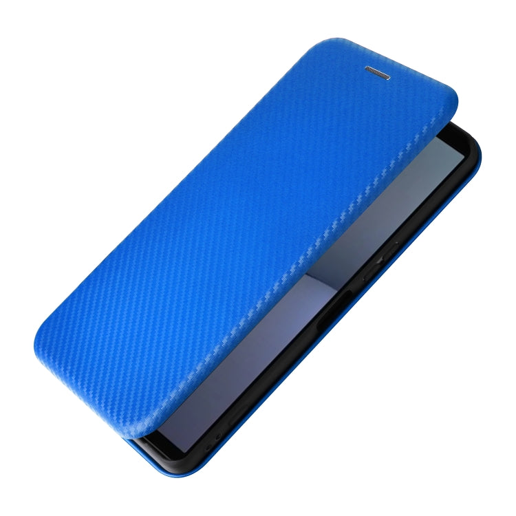 For Sony Xperia 1 VI 2024 Carbon Fiber Texture Flip Leather Phone Case(Blue) - Sony Cases by buy2fix | Online Shopping UK | buy2fix