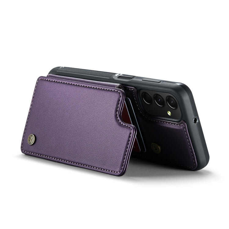 For Samsung Galaxy A24 4G CaseMe C22 Card Slots Holder RFID Anti-theft Phone Case(Purple) - Galaxy Phone Cases by CaseMe | Online Shopping UK | buy2fix