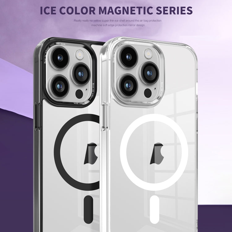 For iPhone 12 Pro Ice Color Magnetic Series PC + Acrylic Magsafe Phone Case(Pink) - iPhone 12 / 12 Pro Cases by buy2fix | Online Shopping UK | buy2fix