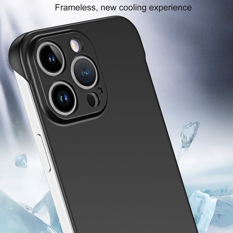 For iPhone 11 Pro Frameless Metallic Paint Hybrid PC Phone Case(Matte Black) - iPhone 11 Pro Cases by buy2fix | Online Shopping UK | buy2fix