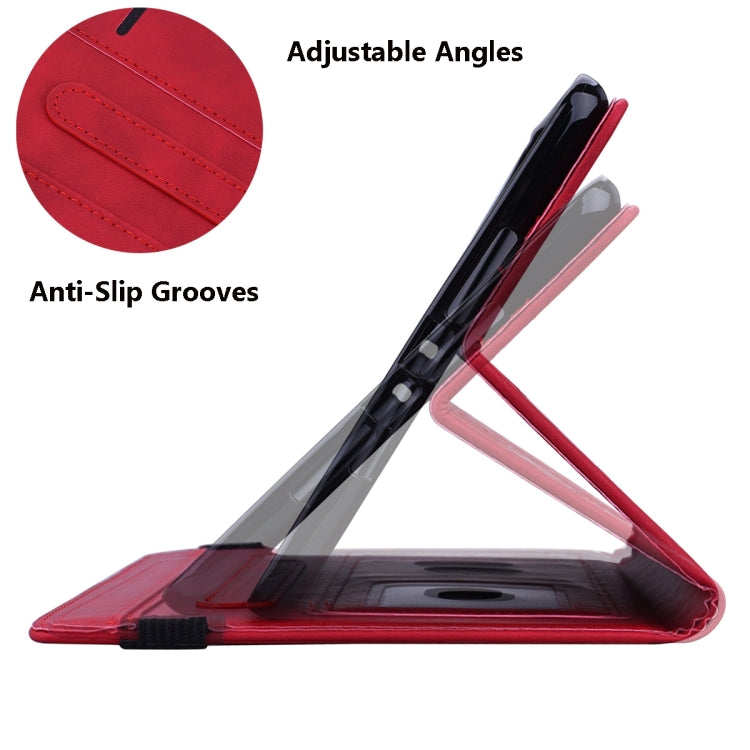 For Samsung Galaxy Tab S9 FE+ Calf Texture Embossed Leather Tablet Case(Red) - Galaxy Tab S9 FE+ by buy2fix | Online Shopping UK | buy2fix